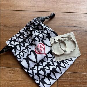 Brighton Contempo Silver Plated Large Hoop Earrings